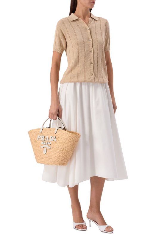 Сумка-тоут Prada 1BG470/2CXQ Бежевый  1BG470/2CXQ Фото 7