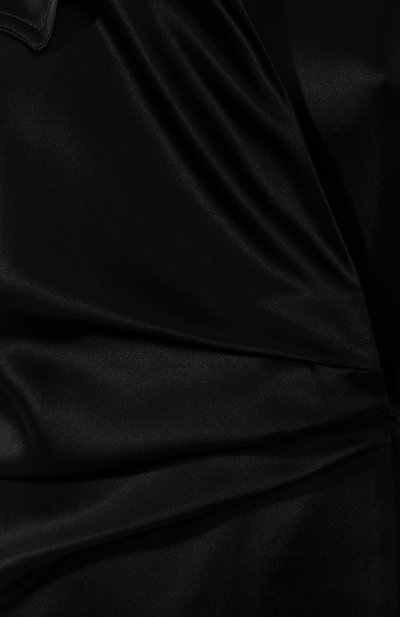 Платье с запахом NANUSHKA черного цвета по цене 71650 руб., арт. LAIS_BLACK_SLIP SATIN, фото 5 Платье с запахом NANUSHKA, арт. LAIS_BLACK_SLIP SATIN, фото 5