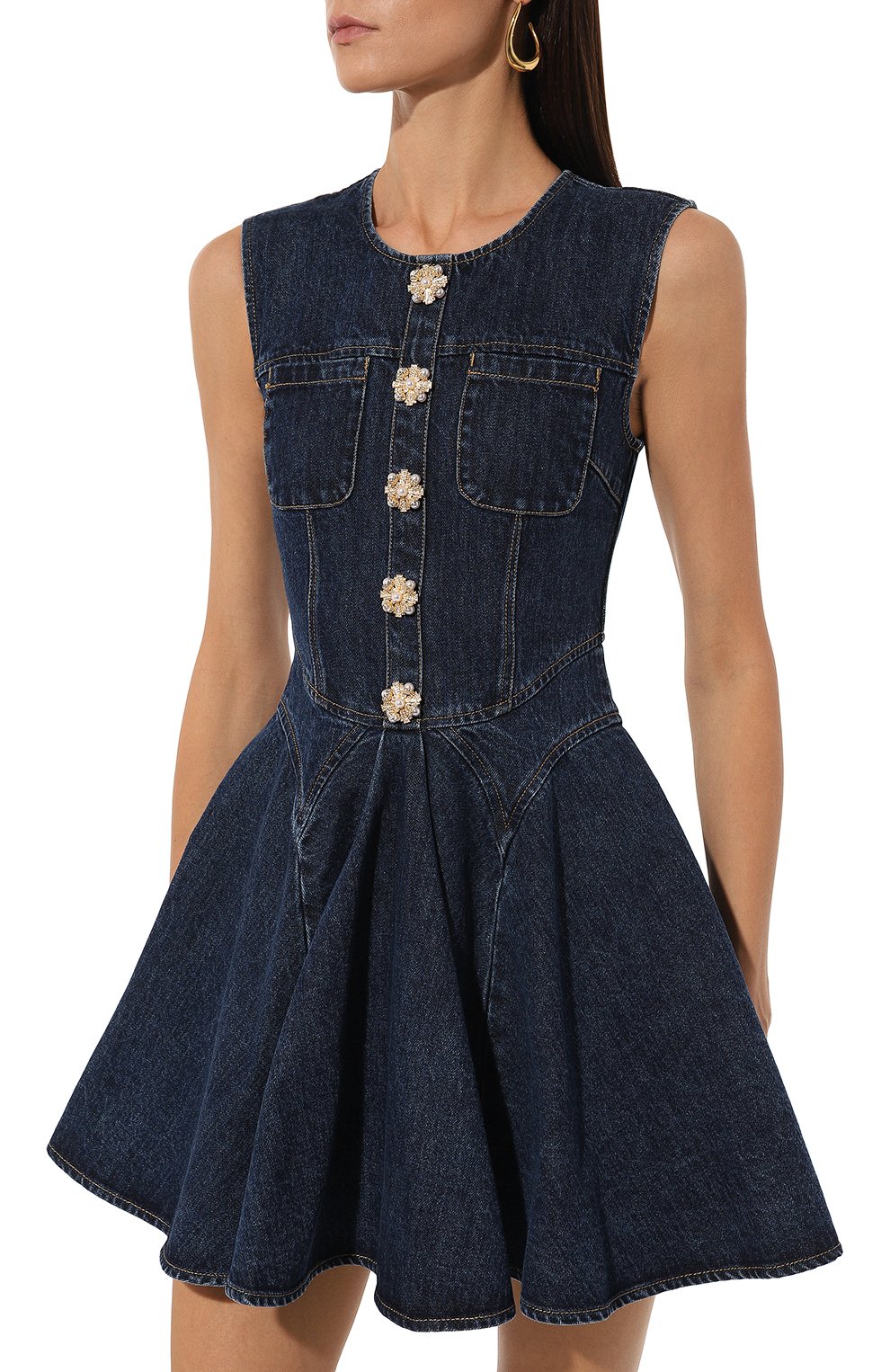 Джинсовое платье SELF-PORTRAIT, арт. PF24-837S-BL, фото 3