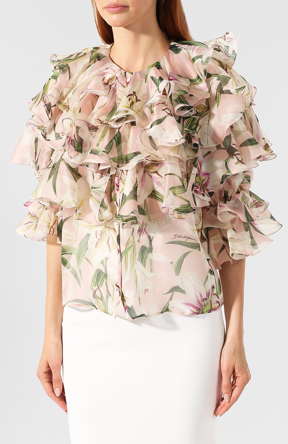 Шелковая блузка DOLCE & GABBANA, арт. F5K32T/HS148, фото 3