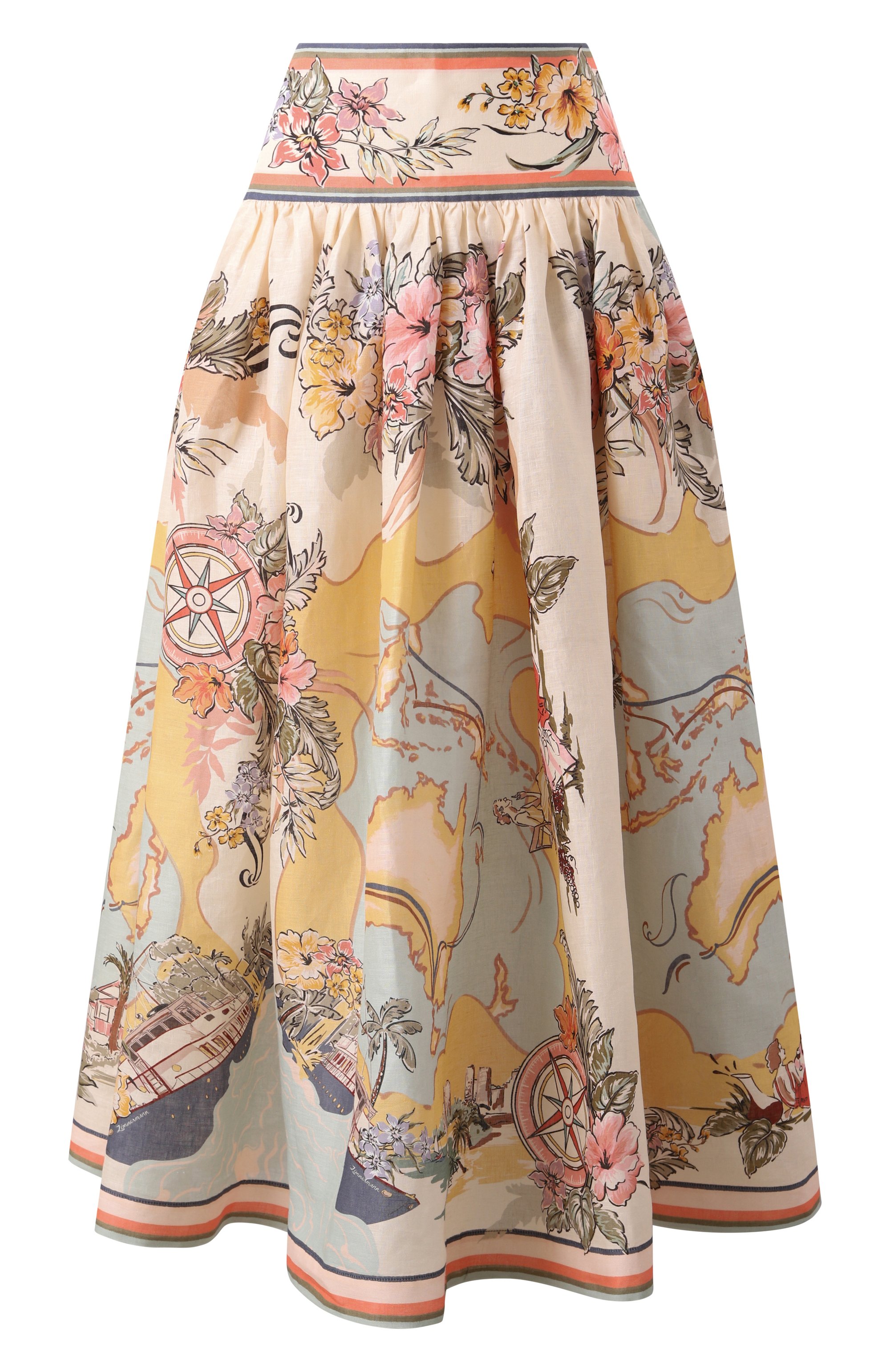 Льняная юбка ZIMMERMANN, арт. 1750SRS253, фото 1