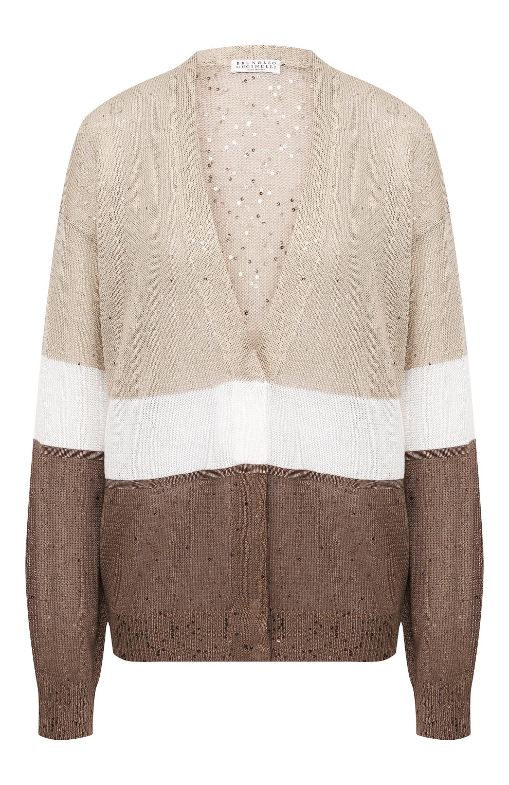 Кардиган из смеси льна и шелка BRUNELLO CUCINELLI, арт. M10551906, фото 1