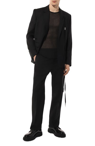 Хлопковый лонгслив ANN DEMEULEMEESTER, арт. 2402-M-JTS10-FA434-099, фото 2