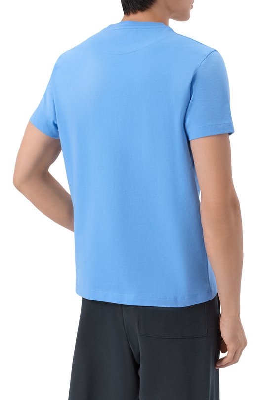 Хлопковая футболка Dirk Bikkembergs BMT1583 Голубой  BMT1583 Фото 4