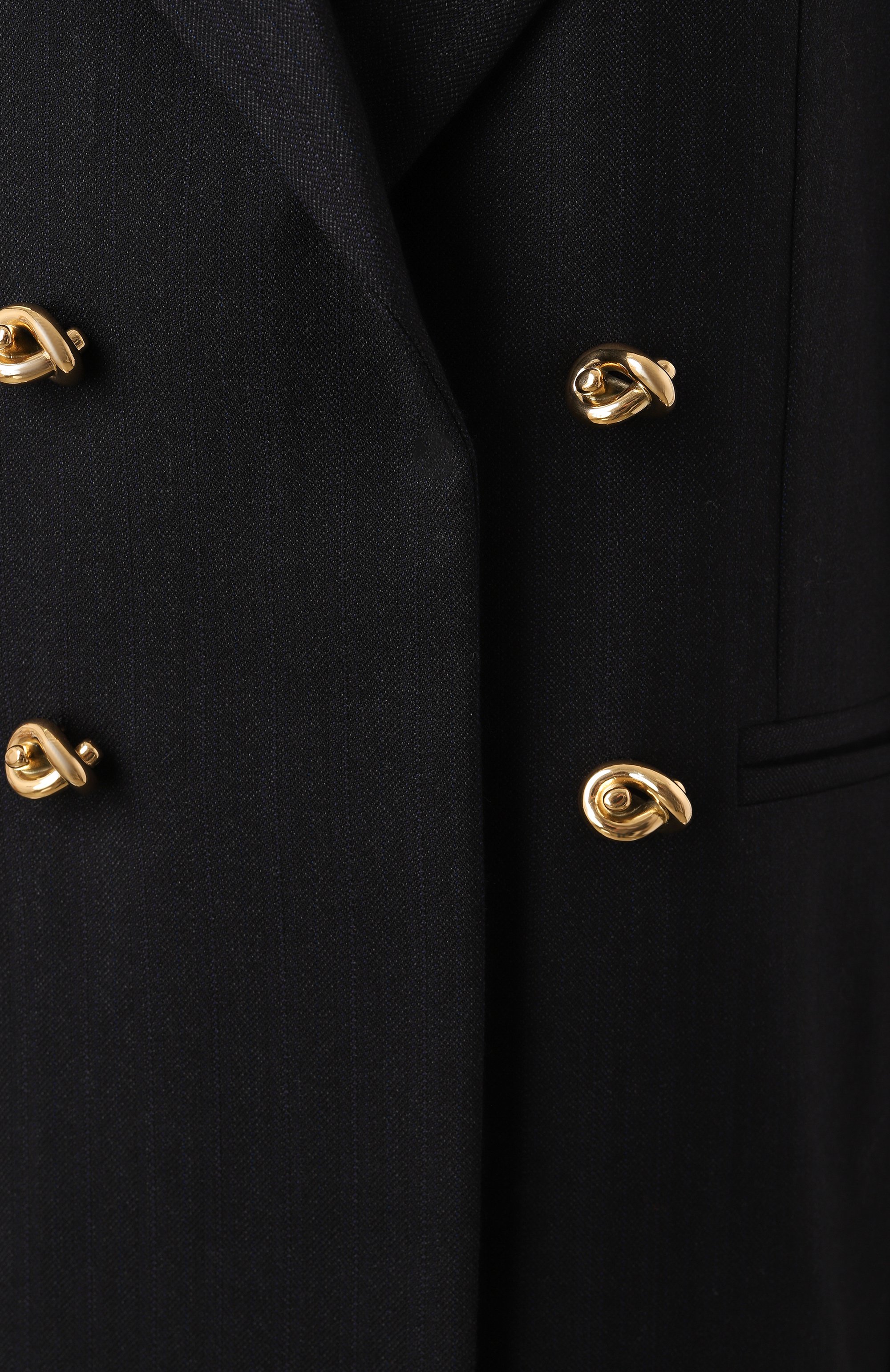 Шерстяной жакет BOTTEGA VENETA темно-синего цвета по цене 369500 руб., арт. 815668/V36K0, фото 6 Шерстяной жакет BOTTEGA VENETA, арт. 815668/V36K0, фото 6