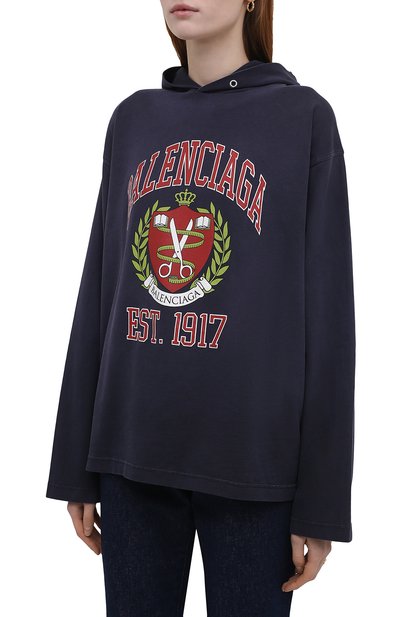 Хлопковое худи BALENCIAGA, арт. 674679/TLV89, фото 3