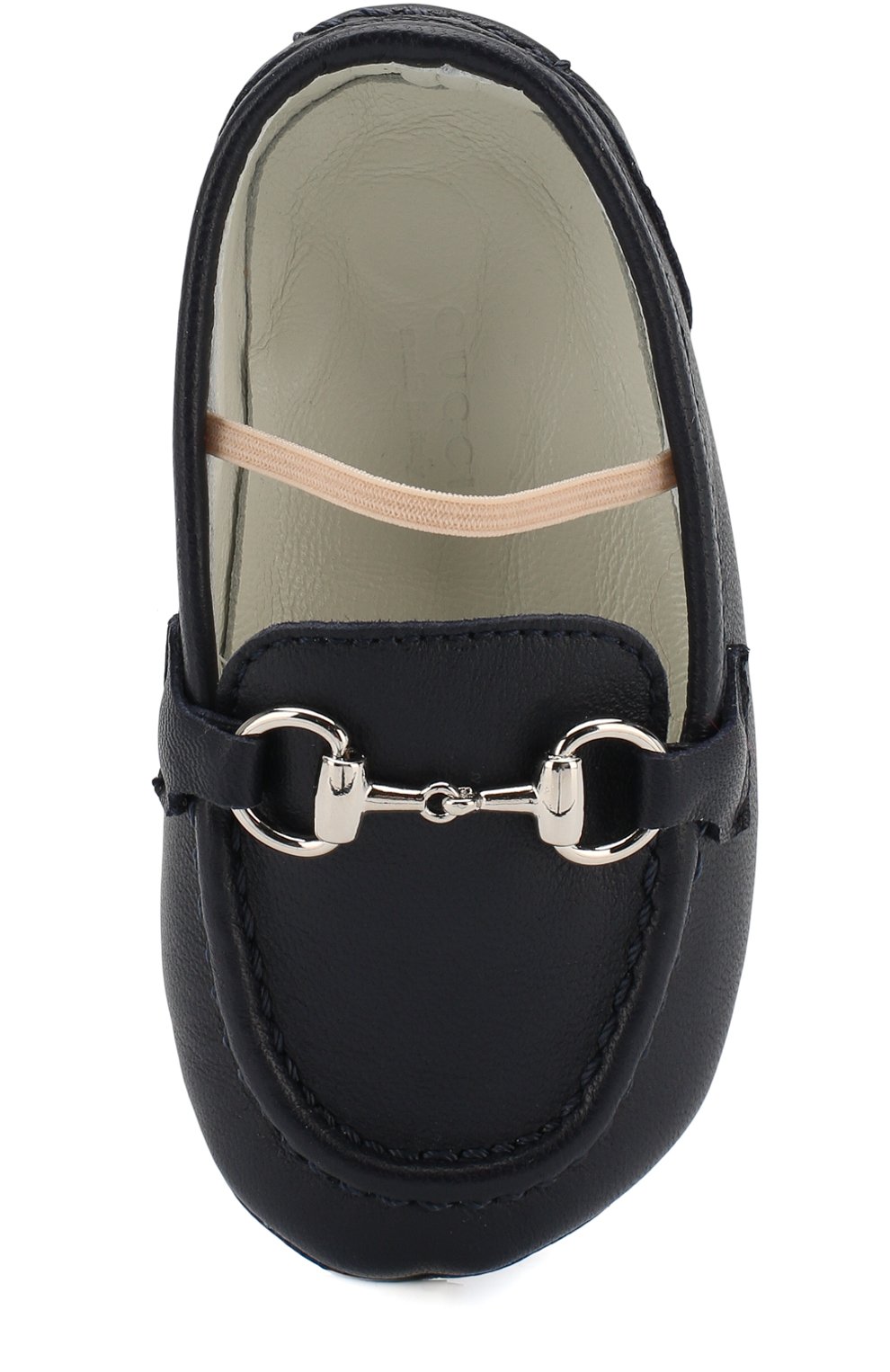 Кожаные мокасины с эластичной перемычкой GUCCI, арт. 526103/BKPI0, фото 4