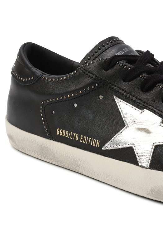 Кожаные кеды Super-Star Golden Goose Deluxe Brand GMF00101.F006896 Чёрный  GMF00101.F006896 Фото 7