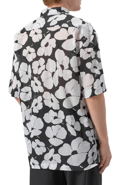 Хлопковая рубашка DRIES VAN NOTEN черно-белого цвета по цене 99500 руб., арт. 020700/3069, фото 4 Хлопковая рубашка DRIES VAN NOTEN, арт. 020700/3069, фото 4