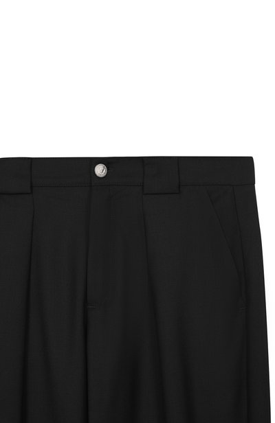 Шерстяные брюки BALMAIN черного цвета по цене 49550 руб., арт. BX6P10, фото 3 Шерстяные брюки BALMAIN, арт. BX6P10, фото 3
