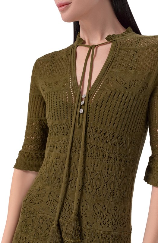 Хлопковое платье Zadig and Voltaire KWDR01238 Хаки  KWDR01238 Фото 4