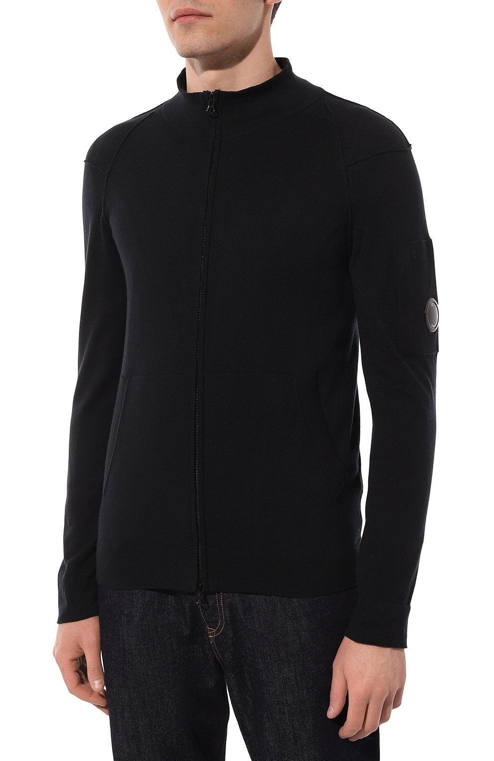 Хлопковый кардиган C.P. COMPANY темно-синего цвета по цене 40900 руб., арт. 14CMKN144A-004037A, фото 3 Хлопковый кардиган C.P. COMPANY, арт. 14CMKN144A-004037A, фото 3