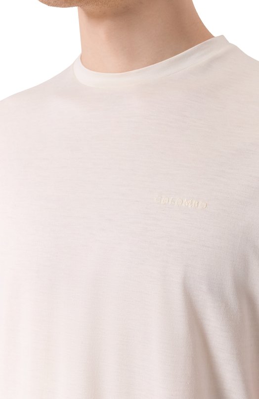 Футболка из шелка и хлопка Colombo TS00404/M0146-J0 Кремовый  TS00404/M0146-J0 Фото 5