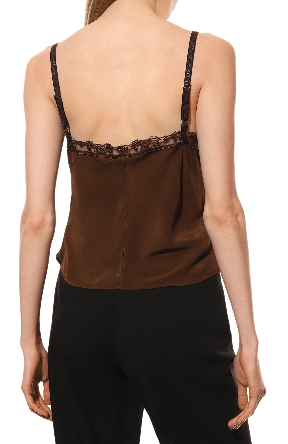 Топ PINKO коричневого цвета по цене 23150 руб., арт. 1G189G-8889, фото 4 Топ PINKO, арт. 1G189G-8889, фото 4