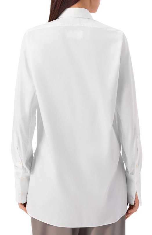 Хлопковая рубашка Maison Margiela S29DT0006/M35308 Белый  S29DT0006/M35308 Фото 4