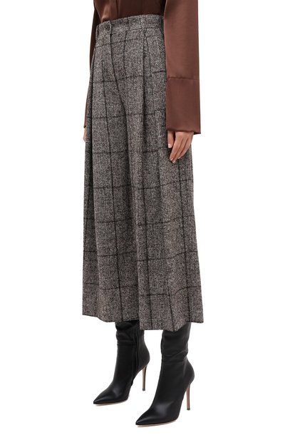 Шерстяные брюки DOLCE & GABBANA коричневого цвета по цене 120500 руб., арт. FTBWJT/FQMIA, фото 3 Шерстяные брюки DOLCE & GABBANA, арт. FTBWJT/FQMIA, фото 3