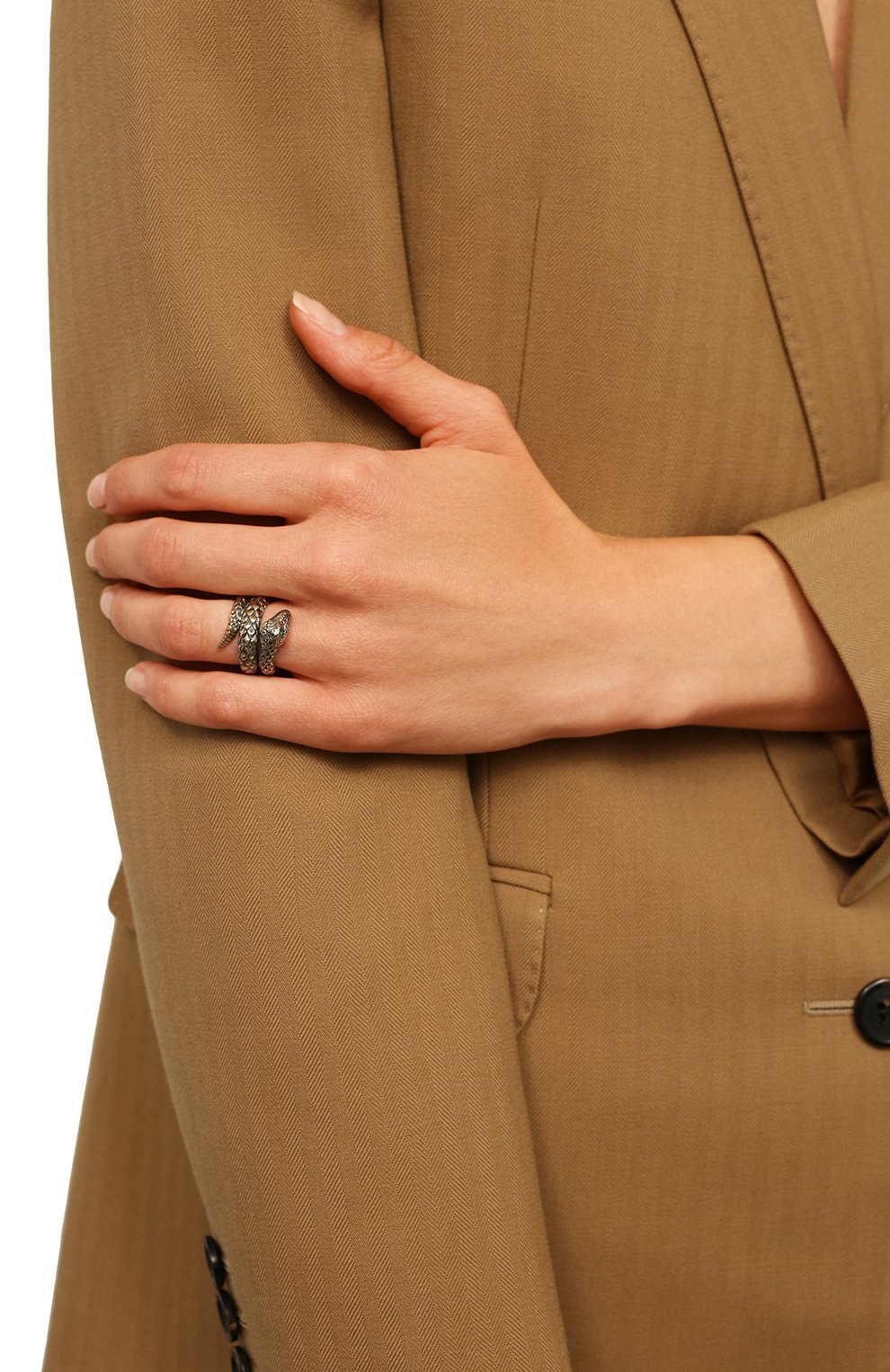 Кольцо two rounds snake QUEENSBEE золотого цвета по цене 36300 руб., арт. 102007, фото 2 Кольцо two rounds snake QUEENSBEE, арт. 102007, фото 2