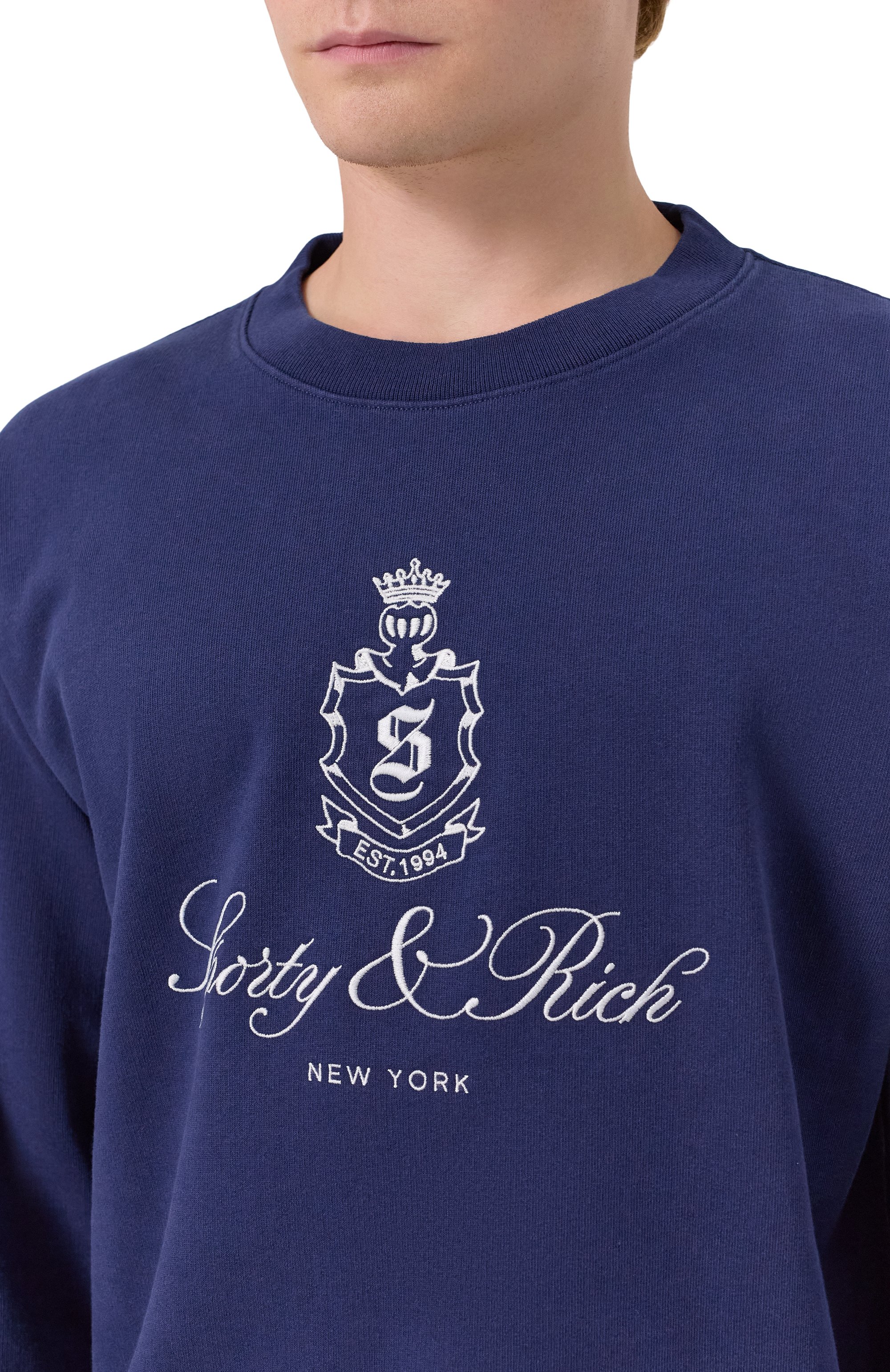 Хлопковый свитшот SPORTY AND RICH, арт. ST071602231BL106, фото 5