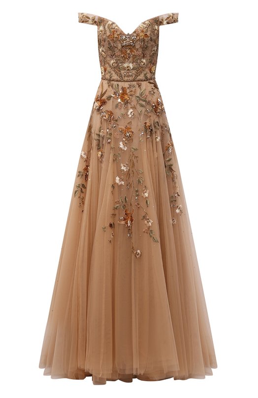 

Платье Marchesa, Бежевый