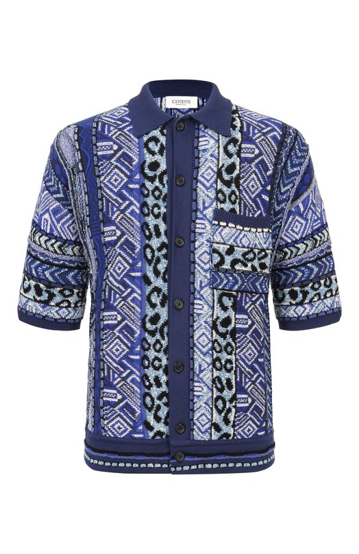 Хлопковая рубашка Laneus S6LAMAKS059 Синий S6LAMAKS059