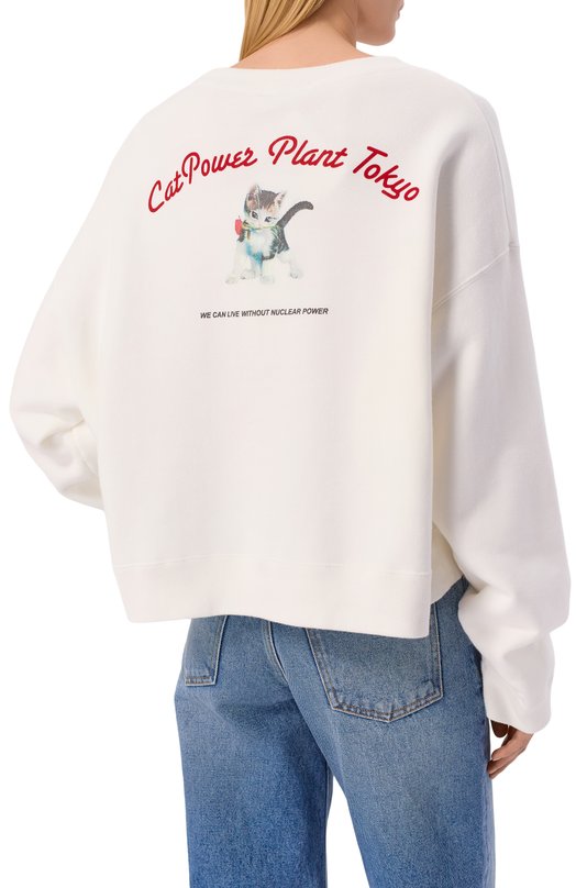 Хлопковый свитшот Undercover UC2E8802-3 Белый  UC2E8802-3 Фото 4