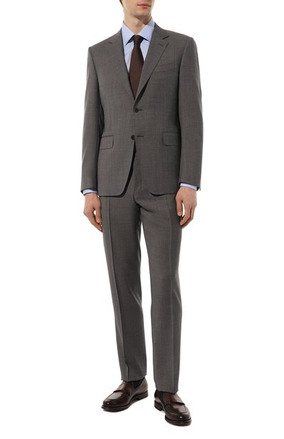 Шерстяной костюм CANALI серого цвета по цене 159000 руб., арт. 11280/19/FC04474, фото 1 Шерстяной костюм CANALI, арт. 11280/19/FC04474, фото 1