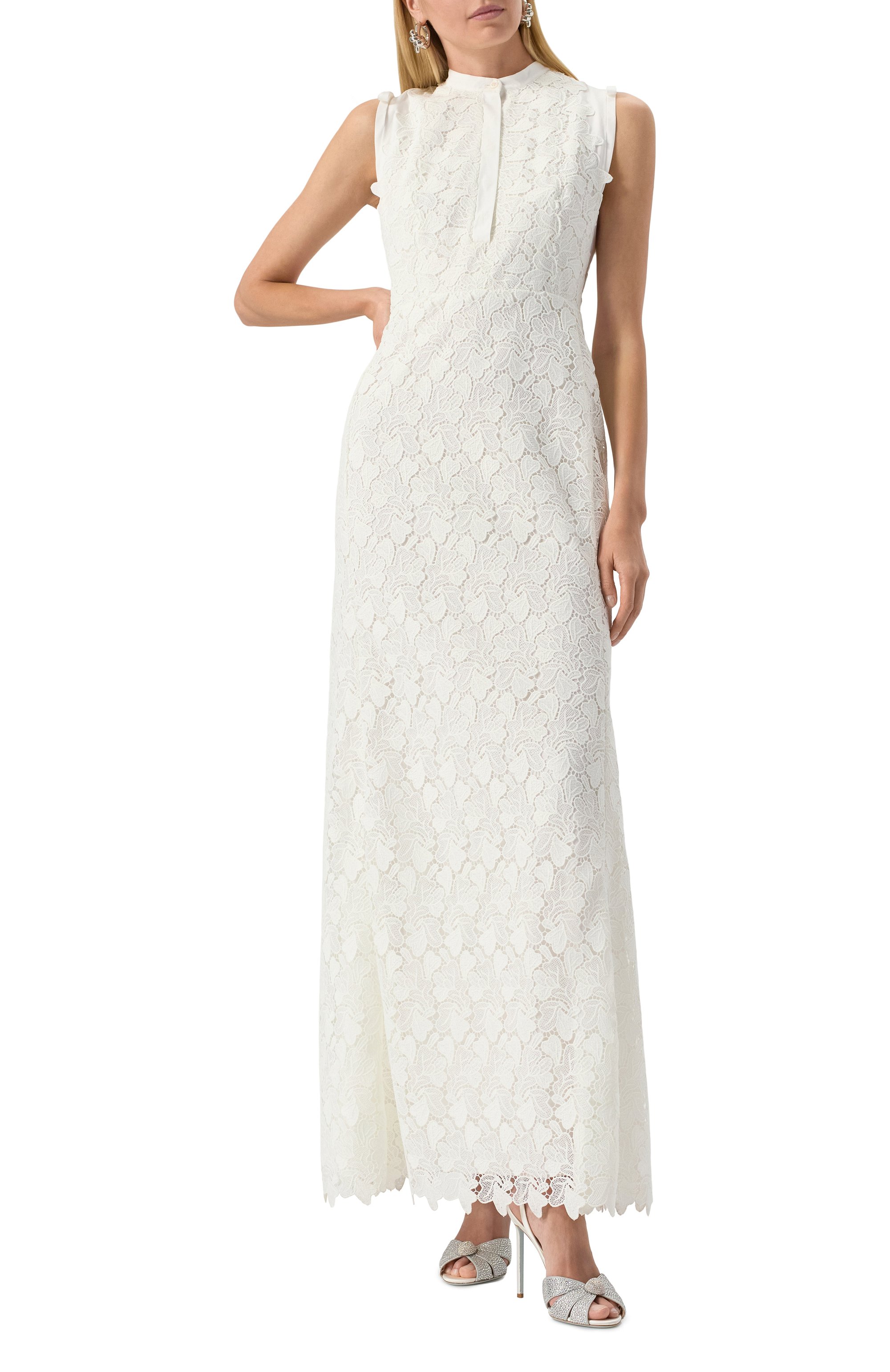 Текстильные босоножки italian flirt 105 AQUAZZURA, арт. IFTHIGBR/STD, фото 2