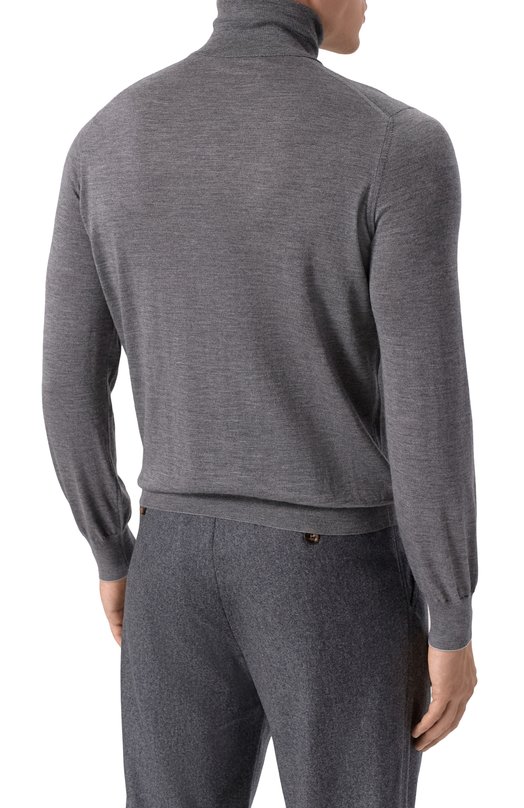 Водолазка из кашемира и шелка Brunello Cucinelli M2300103 Серый  M2300103 Фото 4