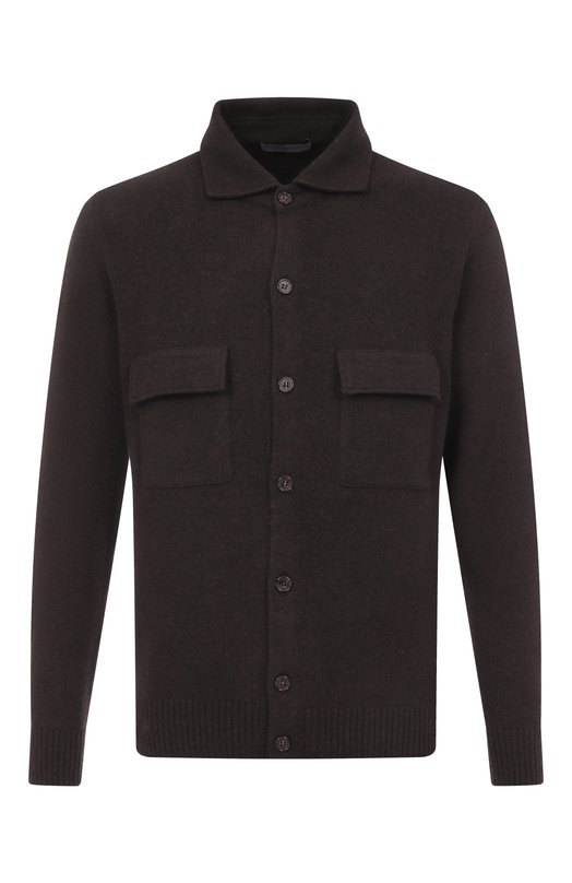 Кардиган из шерсти и кашемира Corneliani 26M577-2625112 Коричневый 26M577-2625112