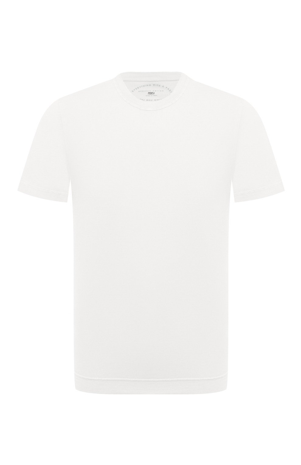 Хлопковая футболка FEDELI белого цвета по цене 27450 руб., арт. 7UEF0103, фото 1 Хлопковая футболка FEDELI, арт. 7UEF0103, фото 1