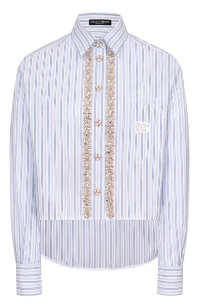 Женская рубашка с отделкой стразами DOLCE & GABBANA, арт. F5U22Z/FBMFN