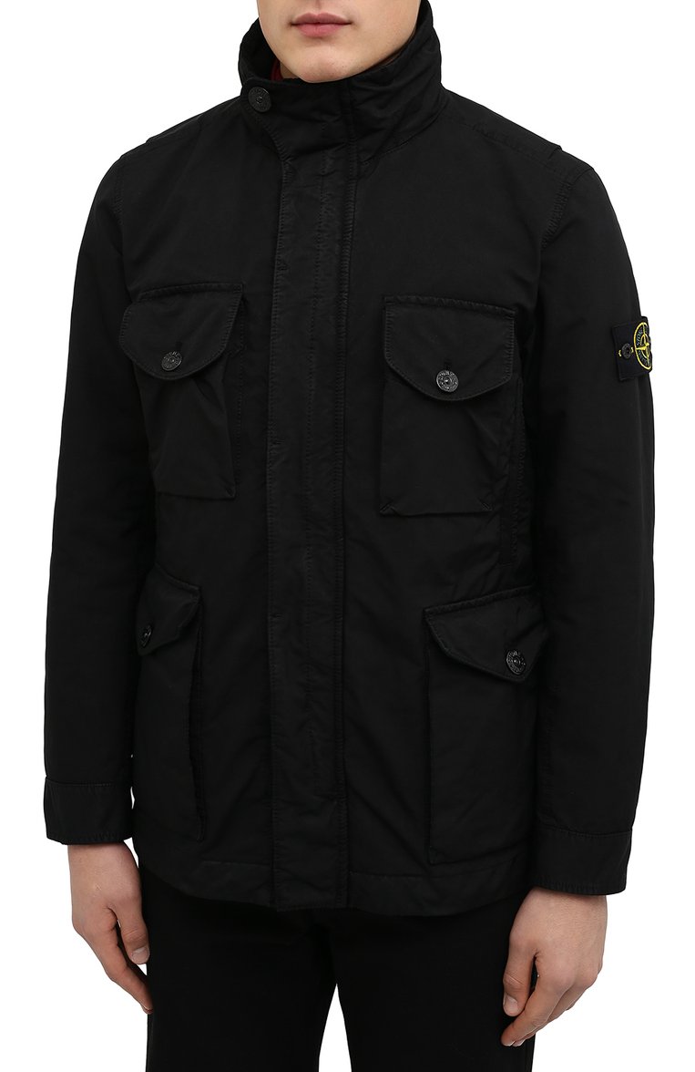 Мужская утепленная куртка STONE ISLAND черного цвета, арт. 751541849 | Фото 3 (Материал внешний: Синтетический материал; Материал подклада: Синтетический материал; Рукава: Длинные; Кросс-КТ: Куртка; Мужское Кросс-КТ: утепленные куртки; Стили: Кэжуэл; Драгоценные камни: Проставлено; Длина (верхняя одежда): До середины бедра; Материал сплава: Проставлено)