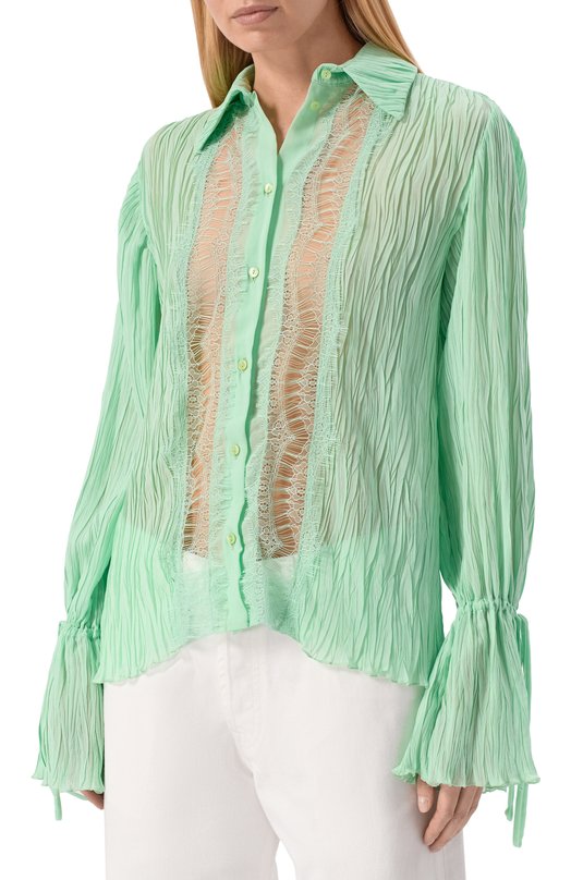 Блузка из вискозы Blumarine 2C466C Зелёный  2C466C Фото 3
