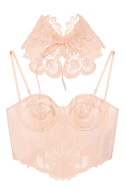 Топ изо льна и шелка Zimmermann 6352TC261 Бежевый 6352TC261