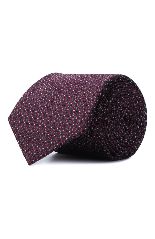 Шелковый галстук Canali 18/HJ04403 Бордовый 18/HJ04403