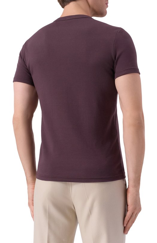 Хлопковая футболка Kiton UNWM008K0275H05 Бордовый  UNWM008K0275H05 Фото 4