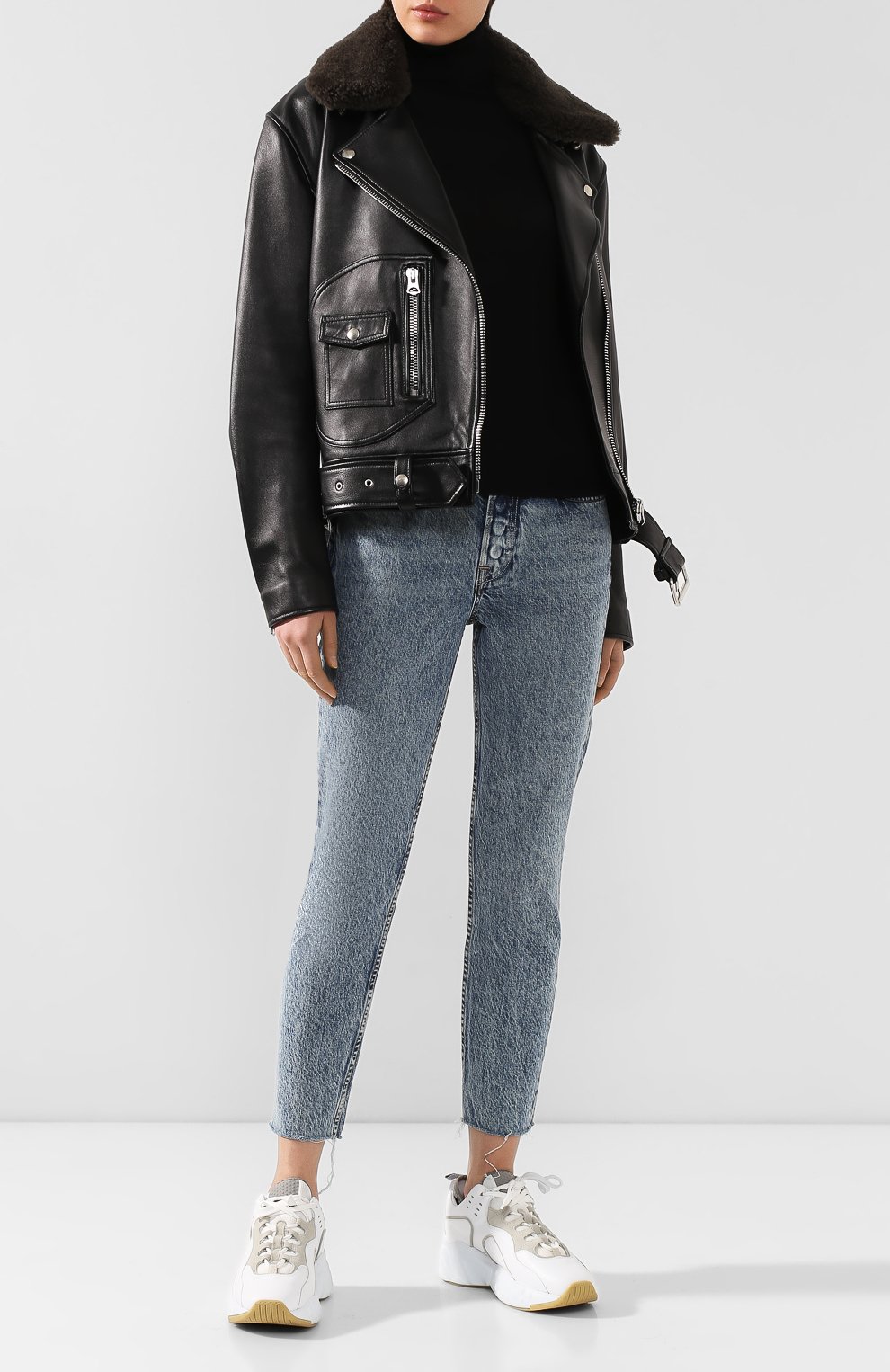 Дубленка с косой молнией ACNE STUDIOS, арт. A70012, фото 2