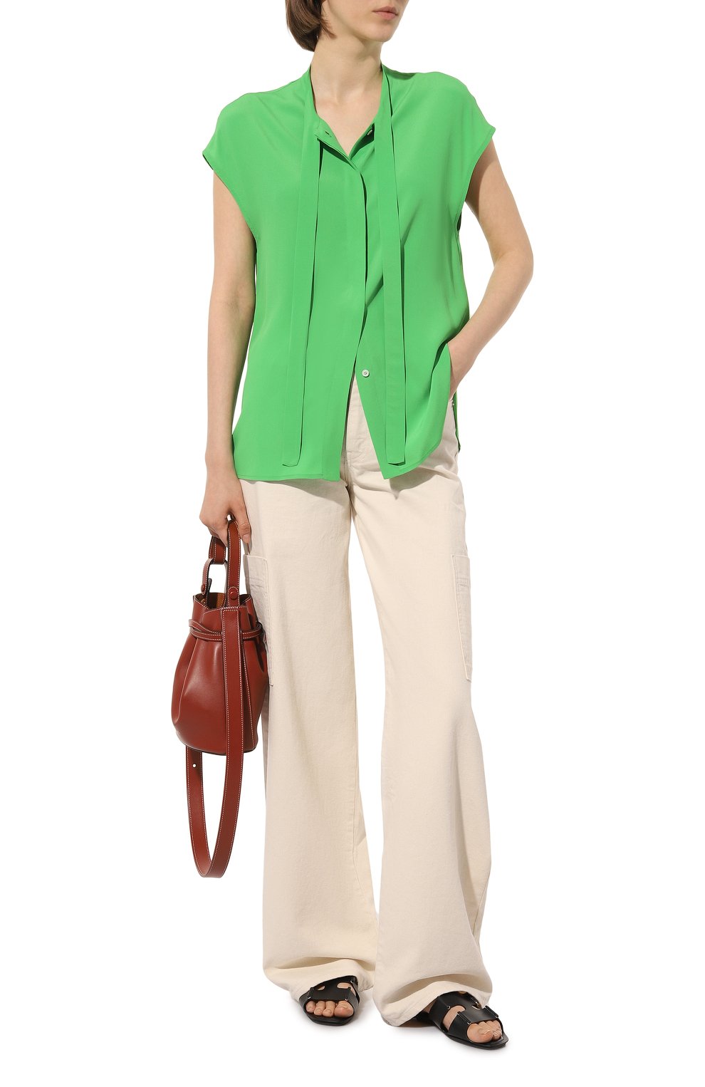 Блузка BEATRICE .B зеленого цвета по цене 22350 руб., арт. 23FE4993T0RRE, фото 2 Блузка BEATRICE .B, арт. 23FE4993T0RRE, фото 2