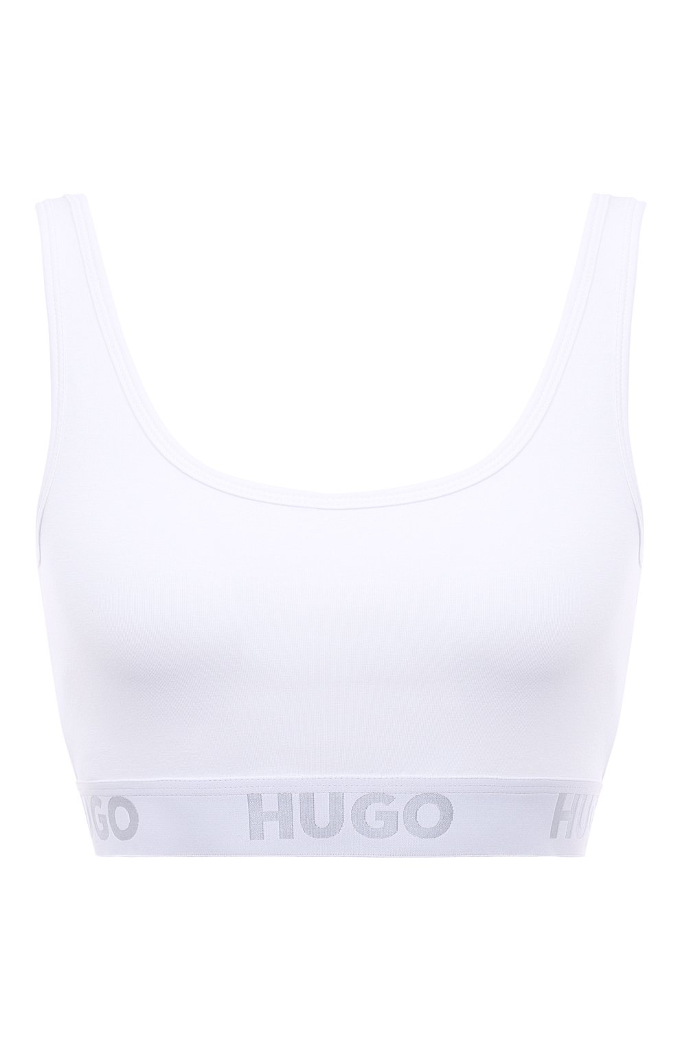 Хлопковый бра-топ HUGO белого цвета по цене 4945 руб., арт. 50469631, фото 1 Хлопковый бра-топ HUGO, арт. 50469631, фото 1