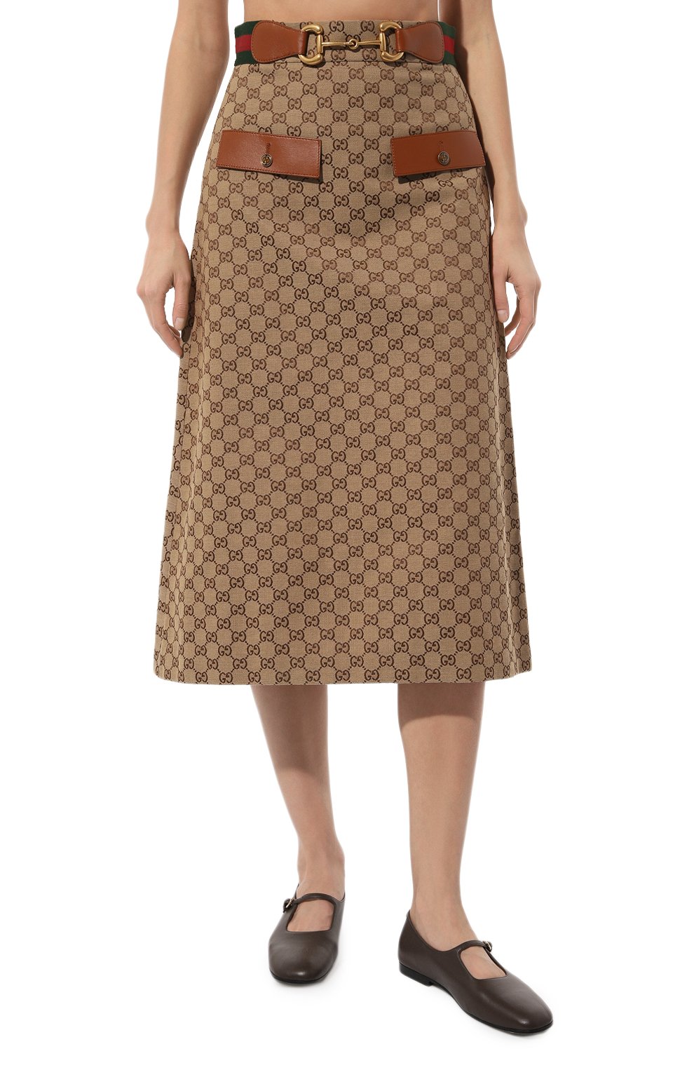 Хлопковая юбка GUCCI, арт. 681567/Z8AWI, фото 3