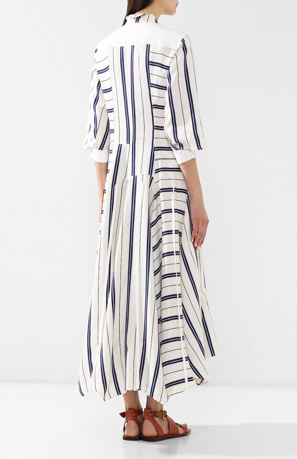 Платье из смеси льна и хлопка LOEWE, арт. D2196032F0, фото 4