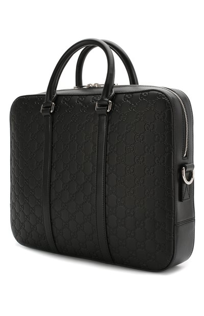 Кожаная сумка для ноутбука signature GUCCI, арт. 435322/CWCBN, фото 3