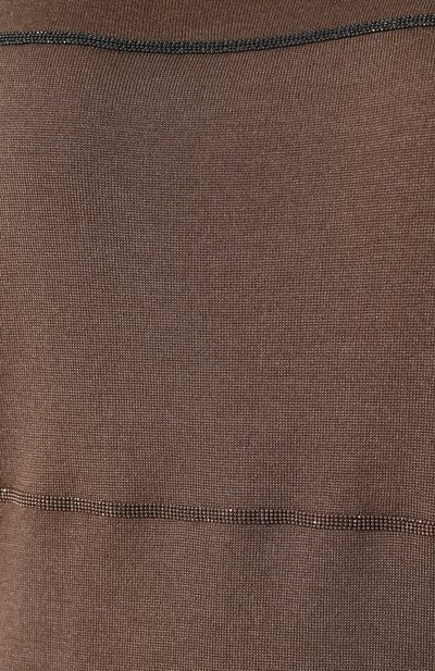 Пуловер из смеси кашемира и шелка BRUNELLO CUCINELLI бежевого цвета по цене 183500 руб., арт. M13861202, фото 5 Пуловер из смеси кашемира и шелка BRUNELLO CUCINELLI, арт. M13861202, фото 5