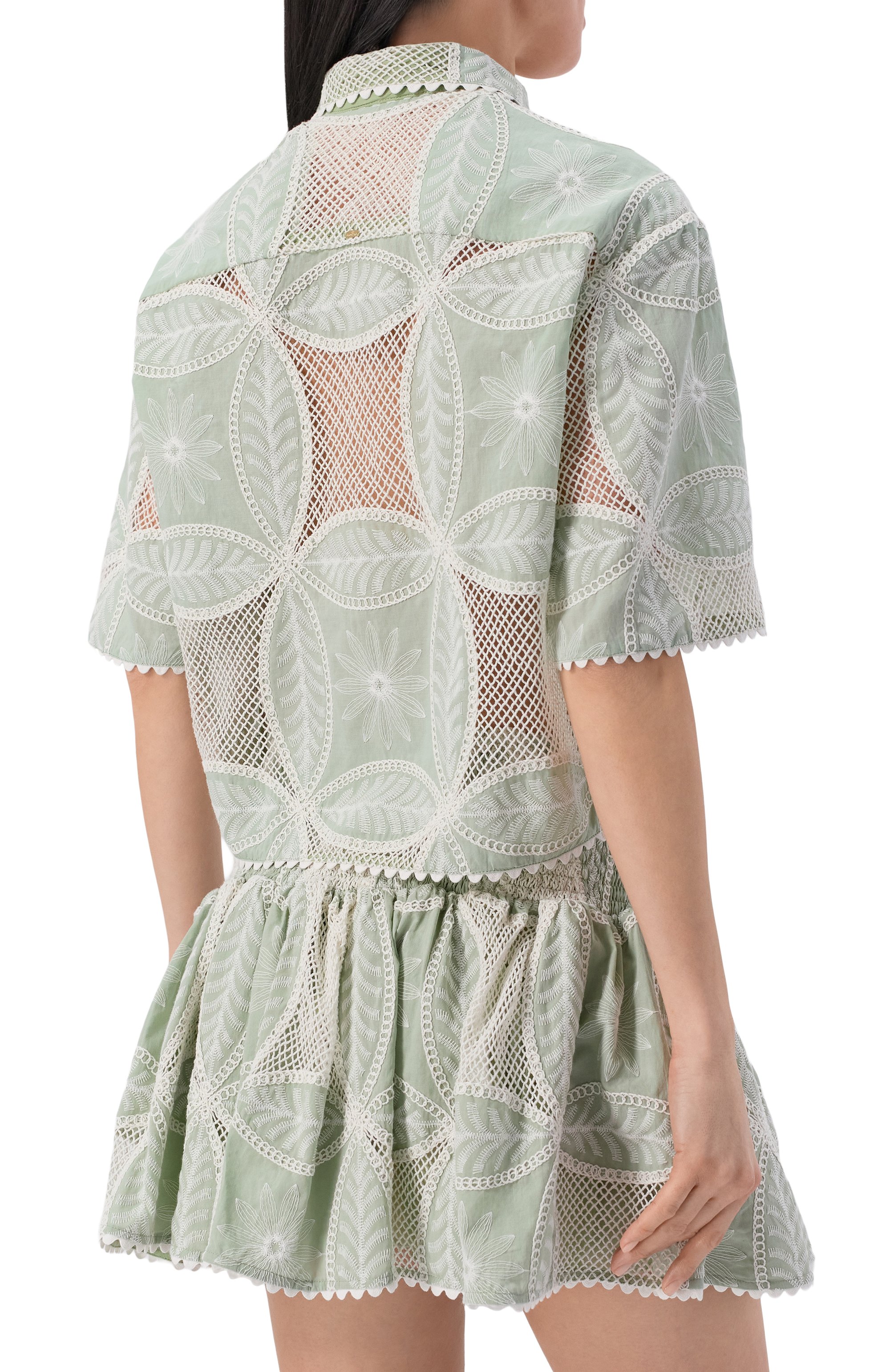 Хлопковая блузка POUPETTE ST BARTH, арт. WJVS26BCBSG6, фото 4