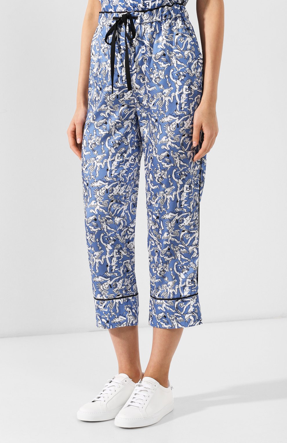 Брюки с принтом VICTORIA, VICTORIA BECKHAM, арт. TRVV 127 SS19 PRINTED P0LY TWILL, фото 3