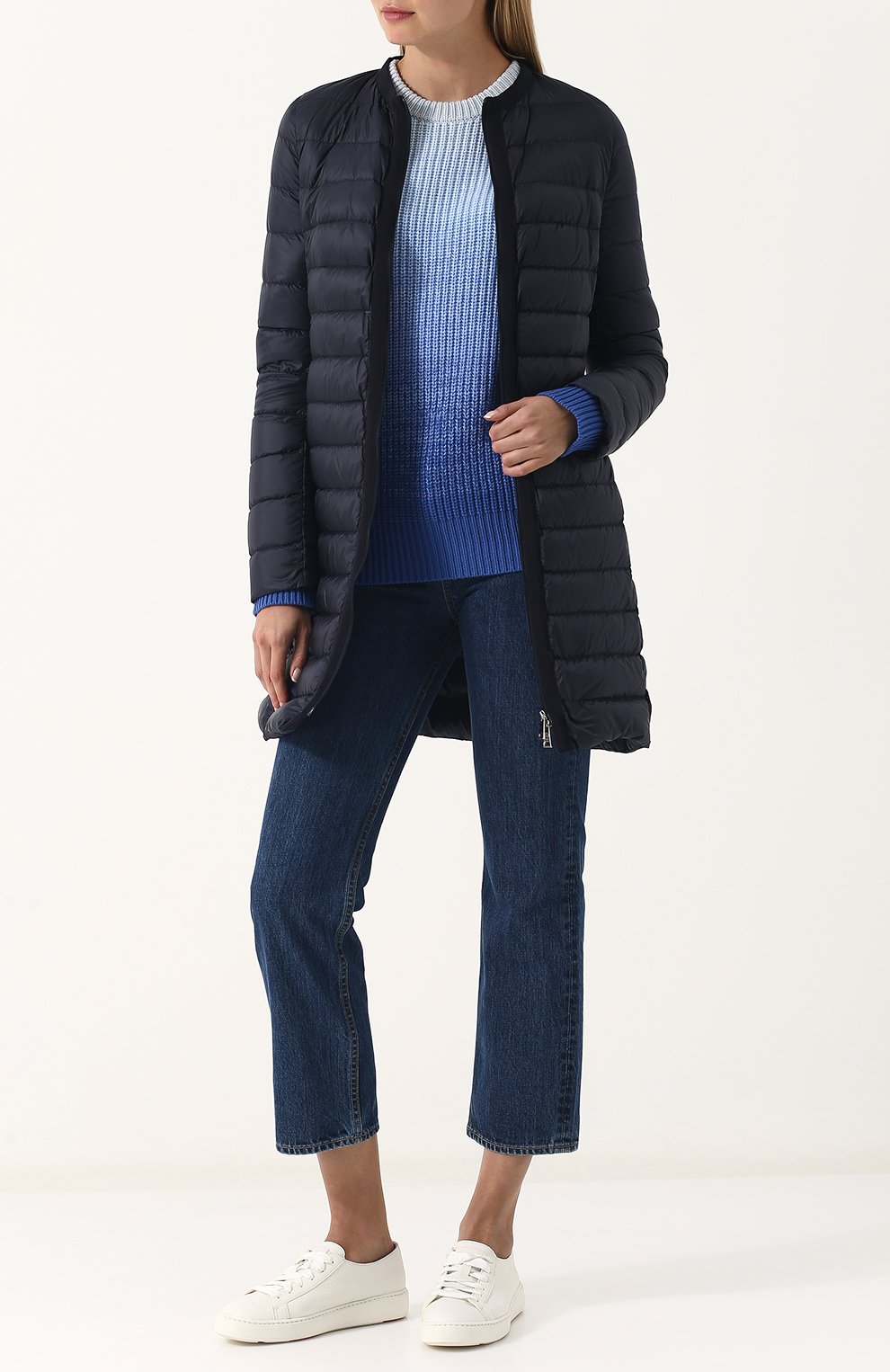 Стеганый пуховик на молнии с круглым вырезом MONCLER, арт. D1-093-49322-94-53048, фото 2