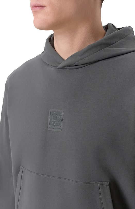 Хлопковое худи C.P. Company 20CLSS009A/006452W Серый  20CLSS009A/006452W Фото 5