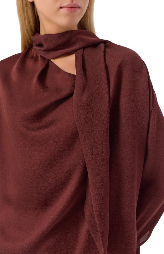 Шелковая блузка Petar Petrov F25TB16/SILK Коричневый  F25TB16/SILK Фото 5