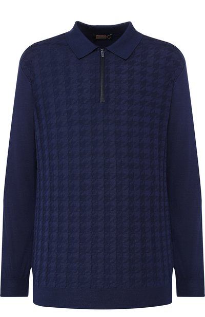 Поло с длинными рукавами из смеси кашемира и шелка ZILLI, арт. MBQ-PZ032-PIED1/ML01, фото 1