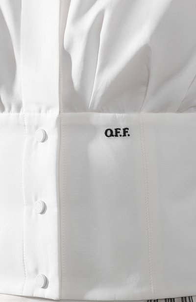 Хлопковая блузка OFF-WHITE белого цвета по цене 46600 руб., арт. 0WGA052R197440740110, фото 5 Хлопковая блузка OFF-WHITE, арт. 0WGA052R197440740110, фото 5